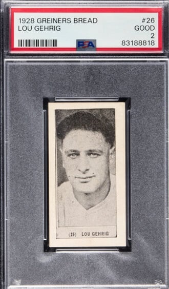 Heritage Auctions Features Coveted 1928 Greiner's Bread Baseball Cards