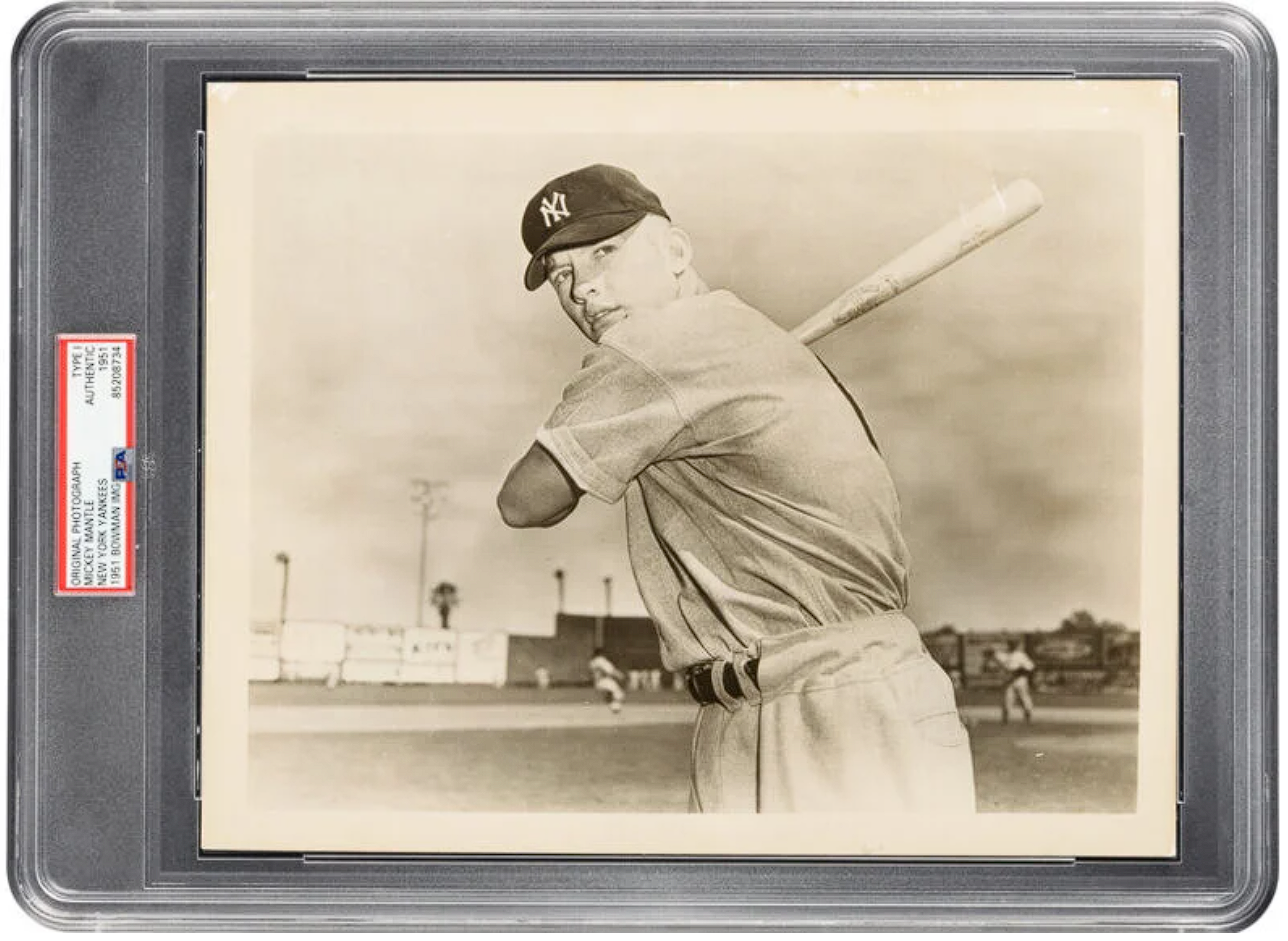 Heritage Auctions Spotlights Rare Mickey Mantle Photo Among Baseball Memorabilia Gems