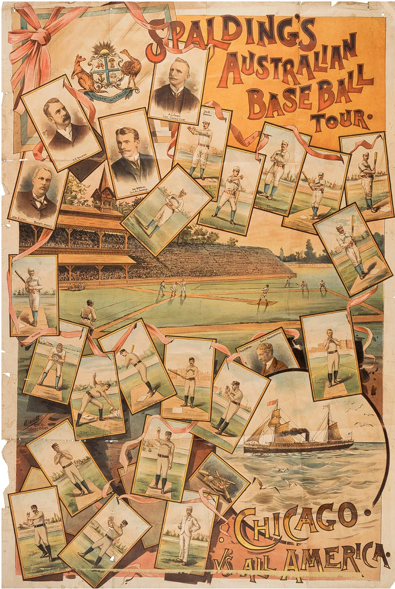 Historic 1888-89 Spalding Baseball Tour Poster Hits the Auction Block at Heritage Auctions