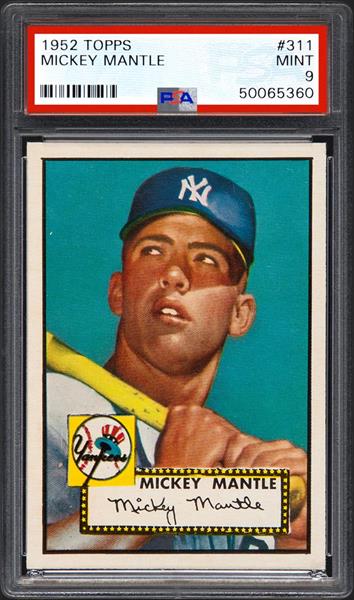 1952 Topps Mickey Mantle PSA 9