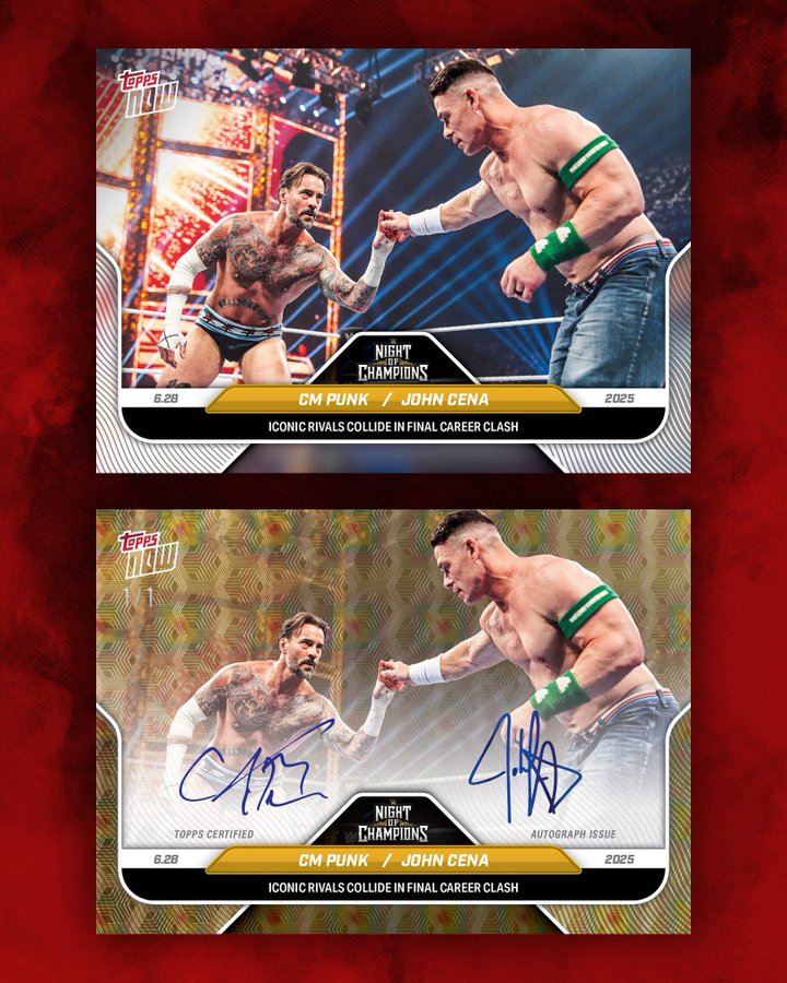 John Cena and CM Punk Unite for Historic Dual Autograph Card from Topps
