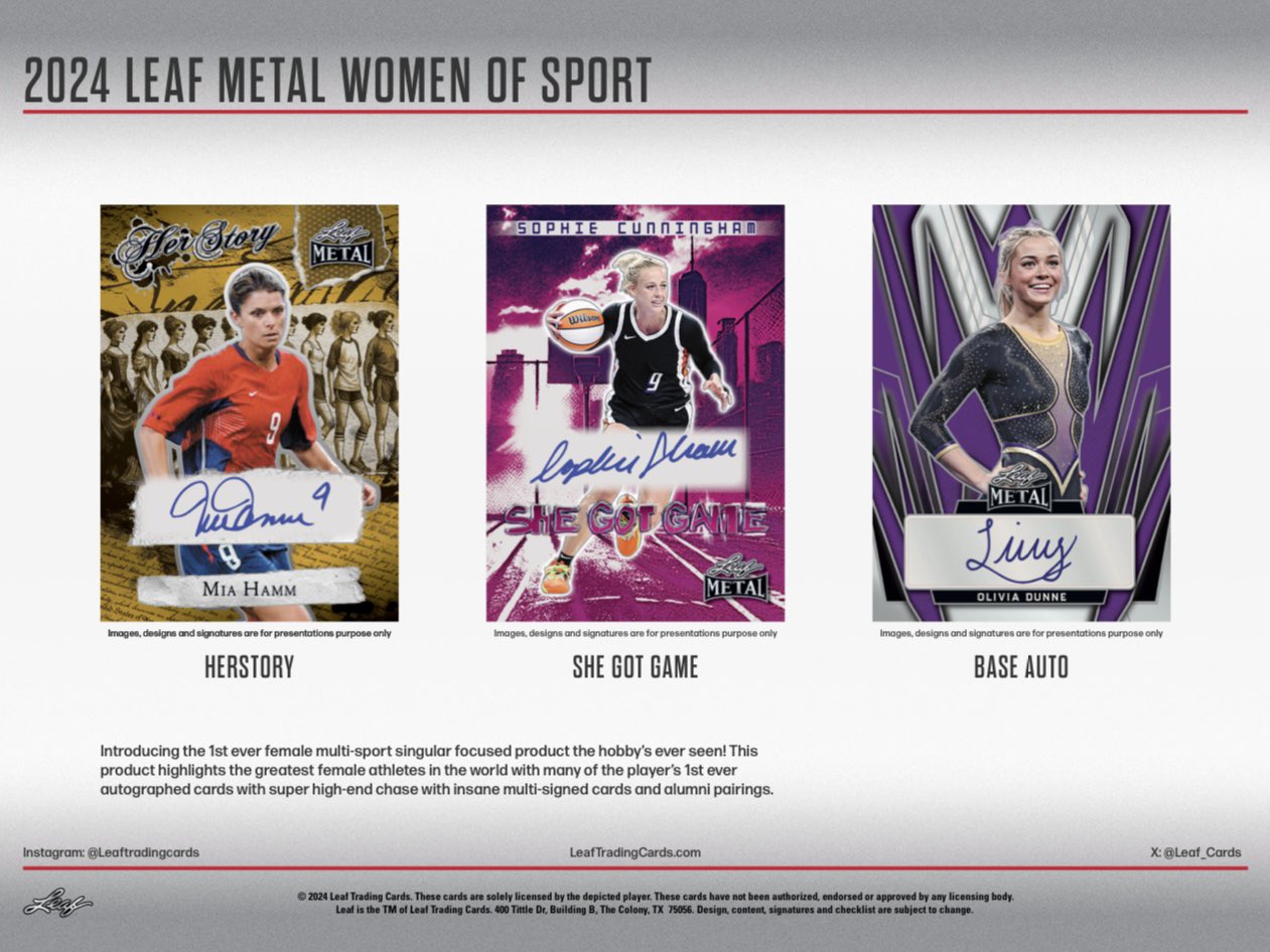 Leaf Debuts Women of Sport Trading Card Collection Featuring Top NIL Athletes