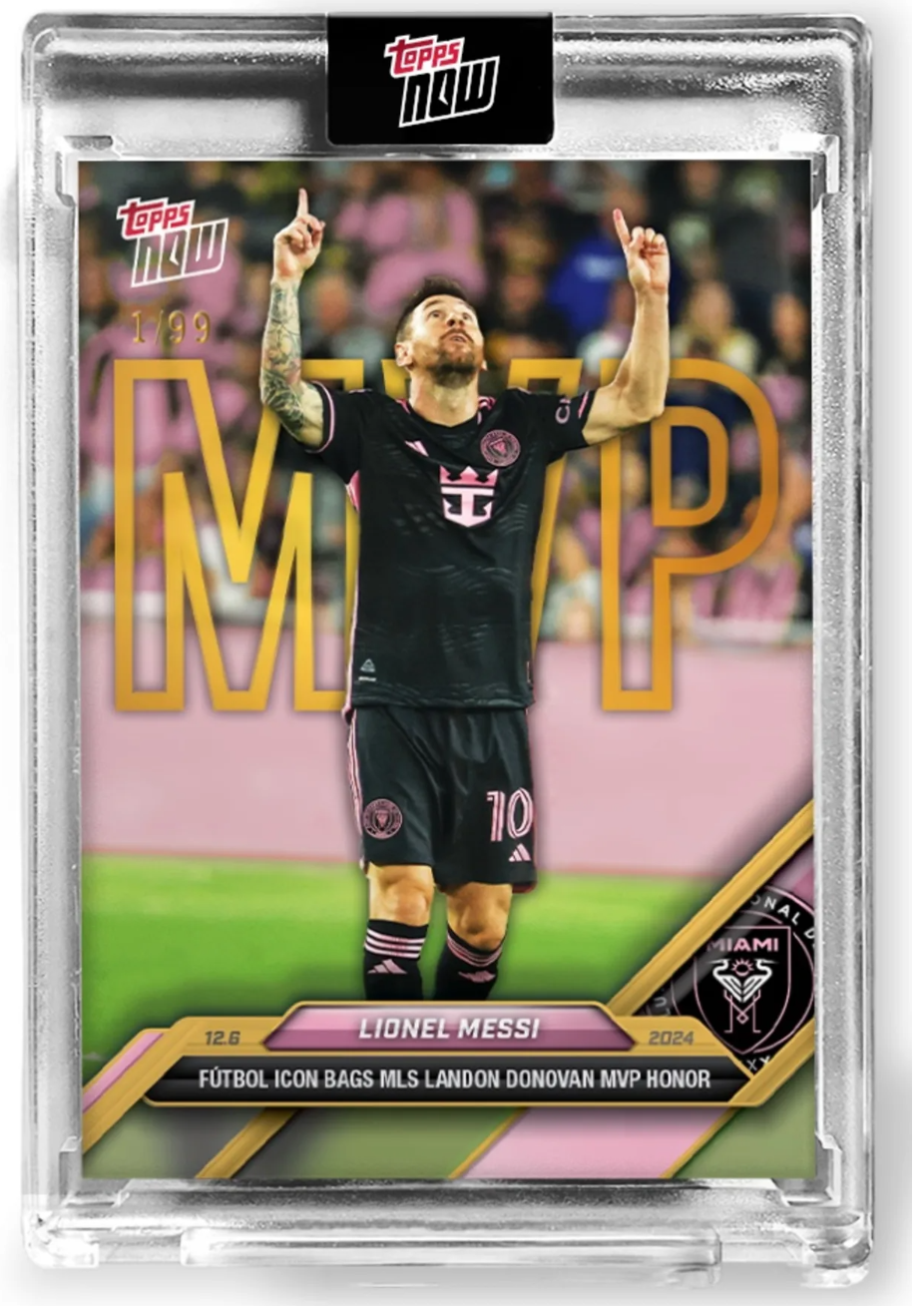 Lionel Messi Named 2024 MLS MVP, Limited Edition Topps Now Card Sells Out Instantly