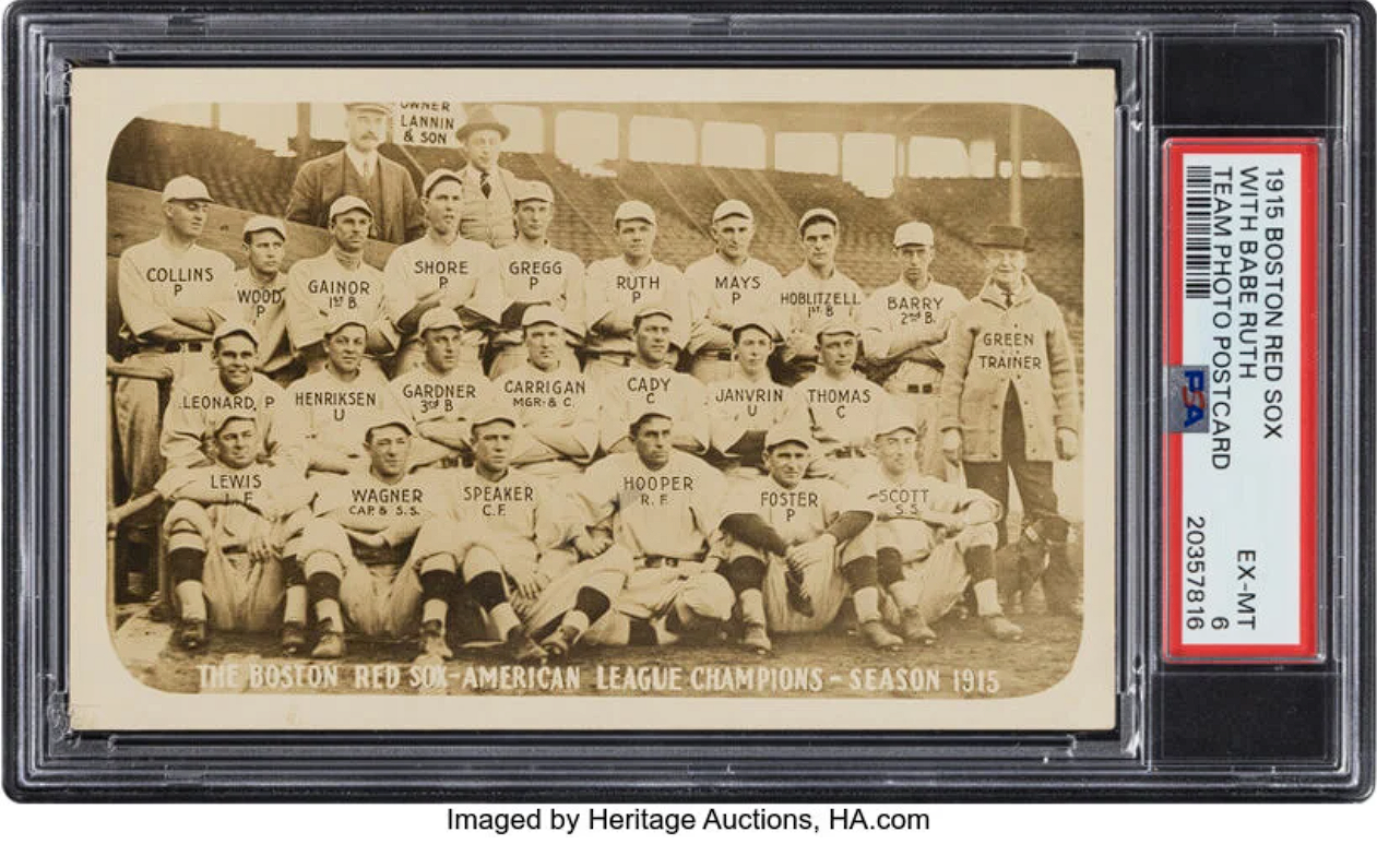 Million-Dollar Babe Ruth Rookie Card Goes to Auction: A 1915 Red Sox Rarity