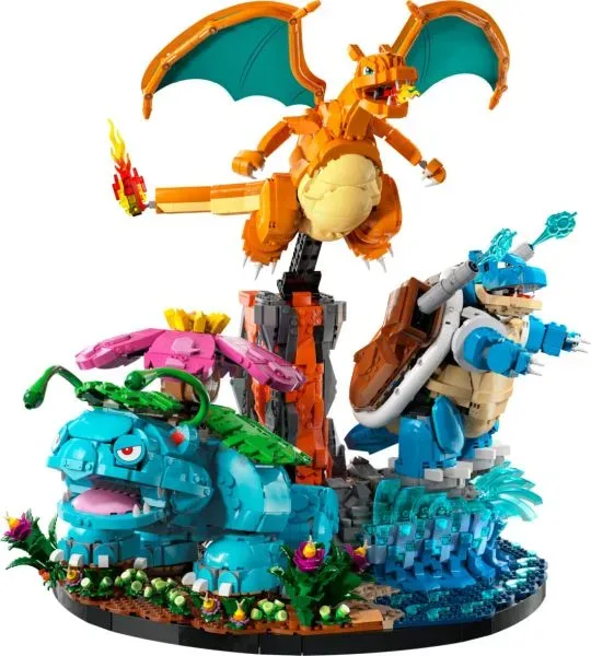Pokémon x Lego Collaboration: Venusaur, Charizard & Blastoise Sets Sel