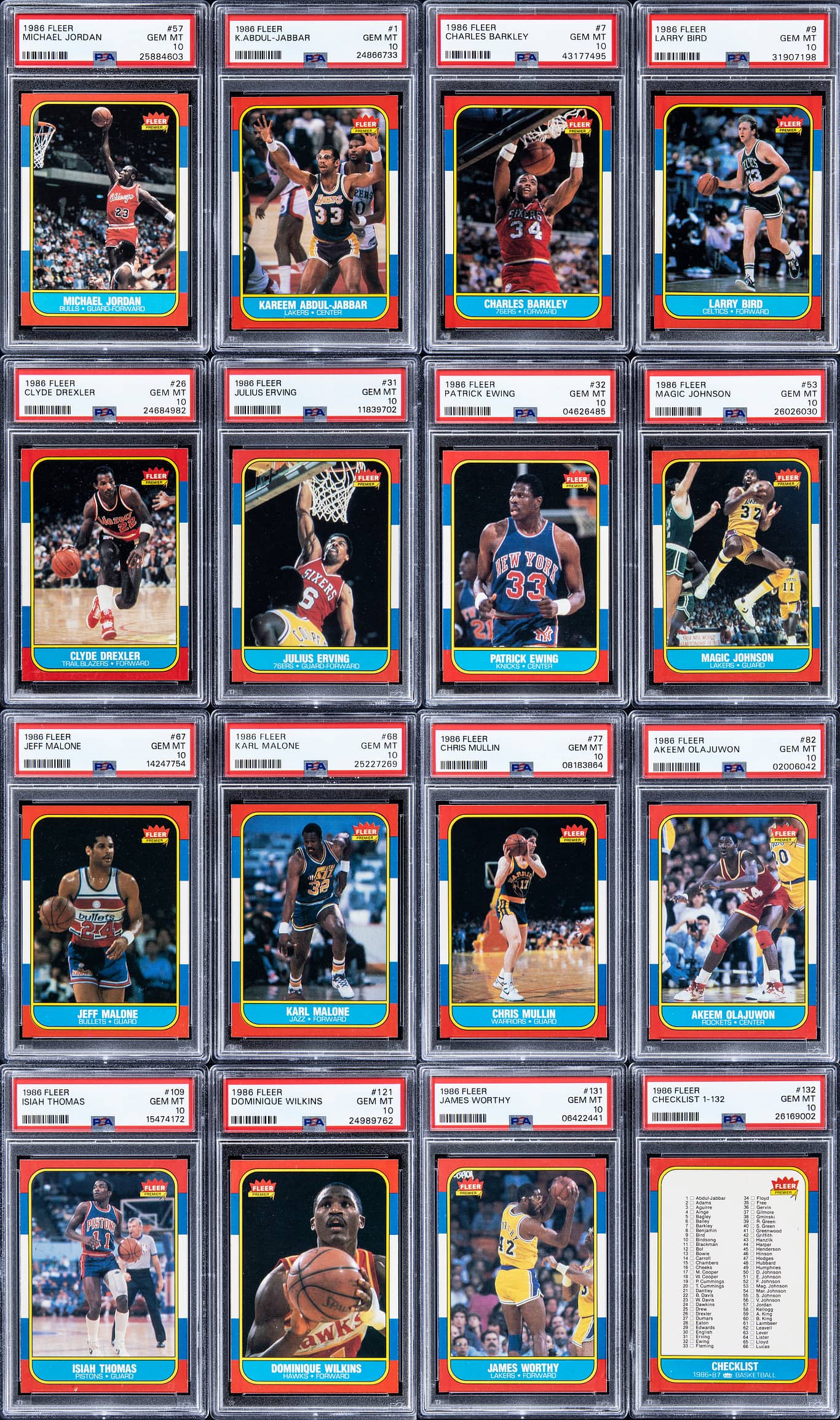 Rare Opportunity: Complete 1986 Fleer Basketball PSA 10 Set Hits Auction at Goldin.co