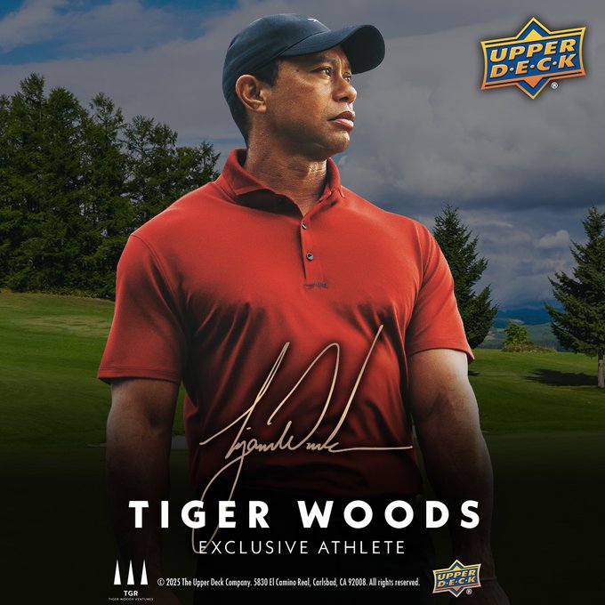 Tiger Woods Renews Memorabilia Partnership with Upper Deck