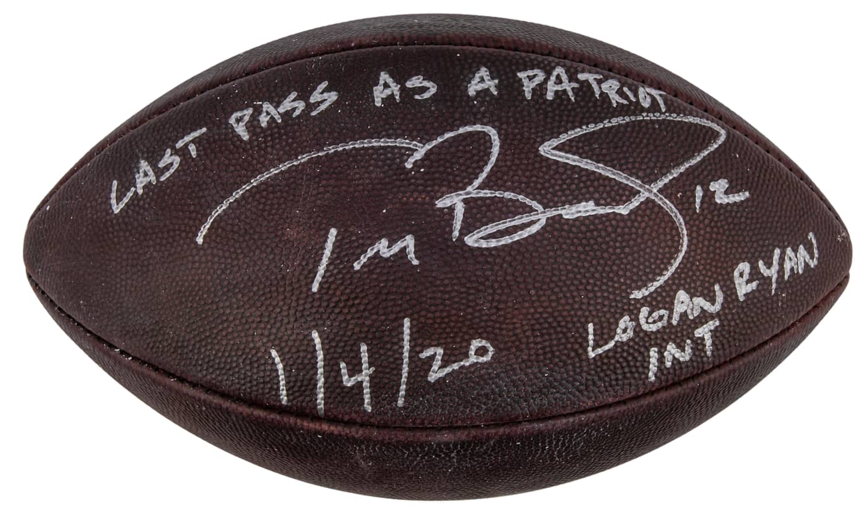 Tom Brady’s Final Patriots Pass Football to Be Auctioned for Animal Welfare