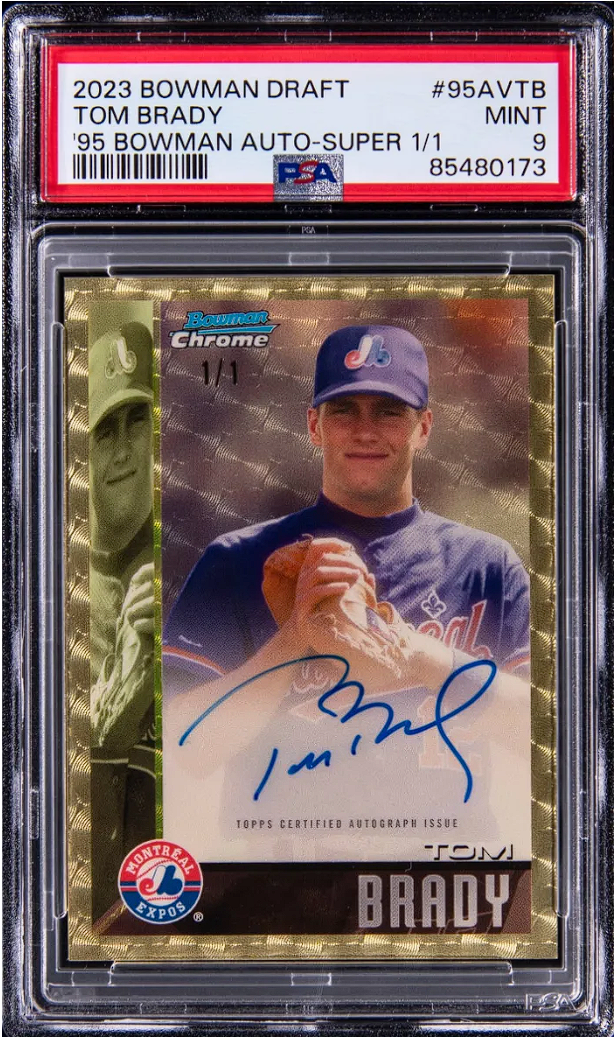 Tom Brady's Unique Superfractor Baseball Card Hits Goldin