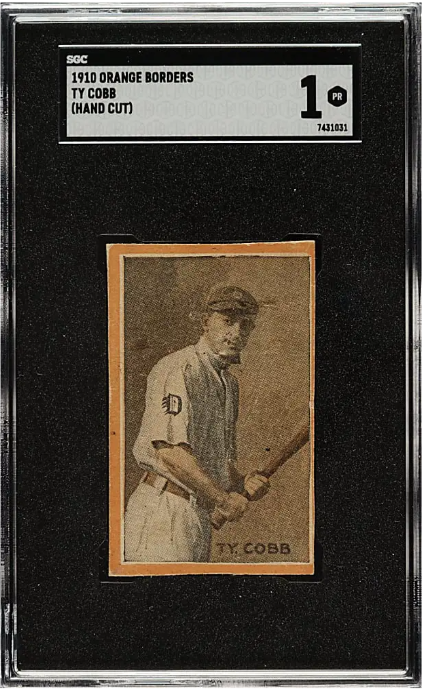 Ultra-Rare 1910 Ty Cobb “Orange Borders” Card Emerges in REA Auction